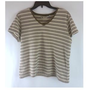SALE 4/$10 ✨ vintage relaxed brown striped tee